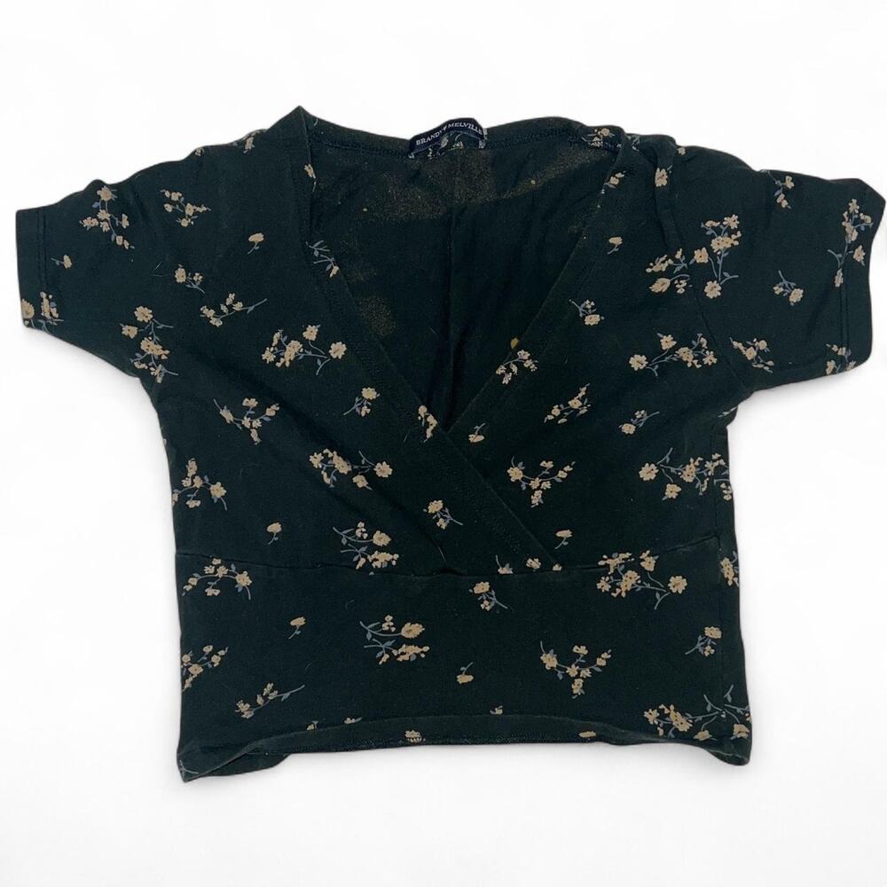 Brandy dark green floral wrap